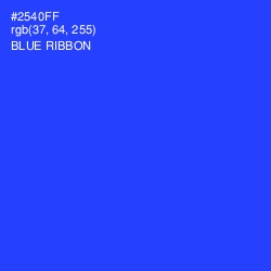 #2540FF - Blue Ribbon Color Image