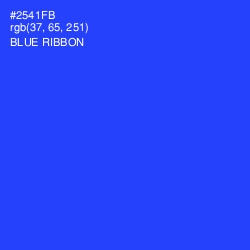 #2541FB - Blue Ribbon Color Image