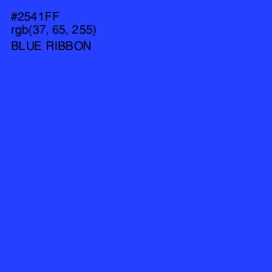 #2541FF - Blue Ribbon Color Image