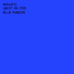 #2542FD - Blue Ribbon Color Image