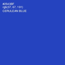 #2543BF - Cerulean Blue Color Image
