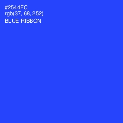 #2544FC - Blue Ribbon Color Image