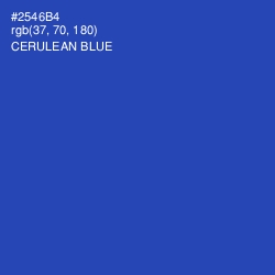 #2546B4 - Cerulean Blue Color Image