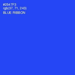 #2547F3 - Blue Ribbon Color Image