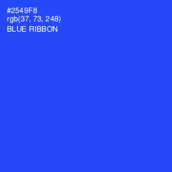 #2549F8 - Blue Ribbon Color Image