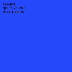 #2549FA - Blue Ribbon Color Image
