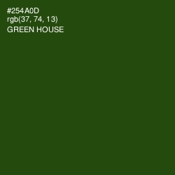 #254A0D - Green House Color Image