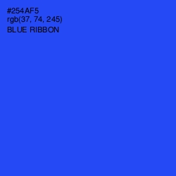 #254AF5 - Blue Ribbon Color Image