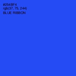 #254BF4 - Blue Ribbon Color Image