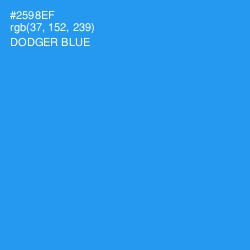 #2598EF - Dodger Blue Color Image