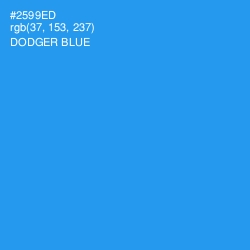 #2599ED - Dodger Blue Color Image