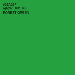 #25A23F - Forest Green Color Image