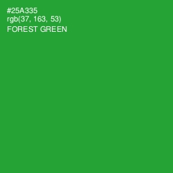 #25A335 - Forest Green Color Image