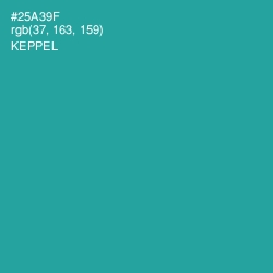 #25A39F - Keppel Color Image