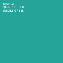 #25A49A - Jungle Green Color Image