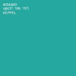 #25A89D - Keppel Color Image