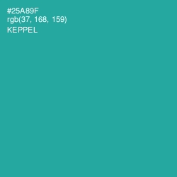 #25A89F - Keppel Color Image