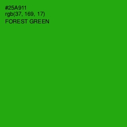 #25A911 - Forest Green Color Image