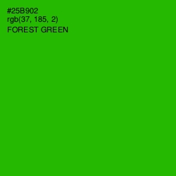 #25B902 - Forest Green Color Image