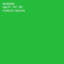 #25BB3B - Forest Green Color Image