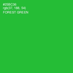 #25BC36 - Forest Green Color Image