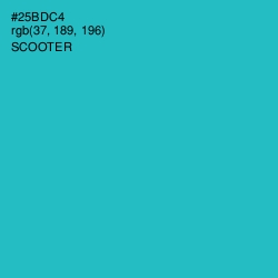 #25BDC4 - Scooter Color Image