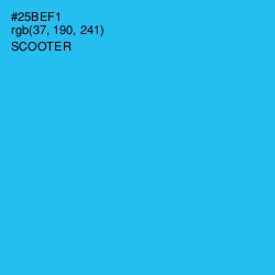 #25BEF1 - Scooter Color Image