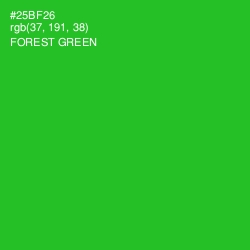 #25BF26 - Forest Green Color Image