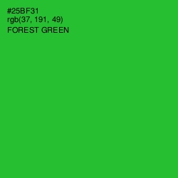 #25BF31 - Forest Green Color Image