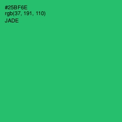 #25BF6E - Jade Color Image