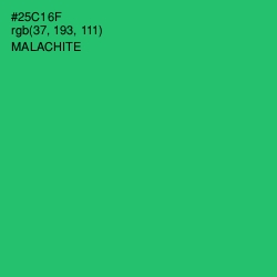 #25C16F - Malachite Color Image