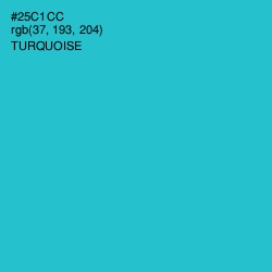 #25C1CC - Turquoise Color Image