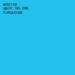 #25C1EE - Turquoise Color Image