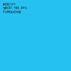 #25C1F1 - Turquoise Color Image