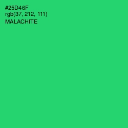 #25D46F - Malachite Color Image