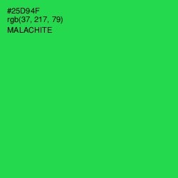 #25D94F - Malachite Color Image