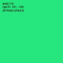 #25E77E - Spring Green Color Image