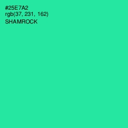 #25E7A2 - Shamrock Color Image