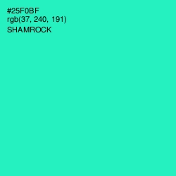 #25F0BF - Shamrock Color Image