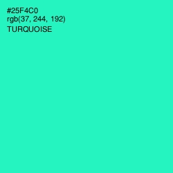 #25F4C0 - Turquoise Color Image