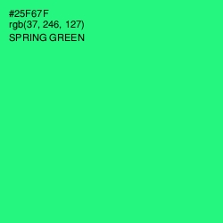 #25F67F - Spring Green Color Image