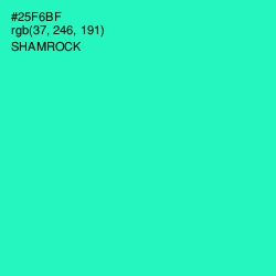 #25F6BF - Shamrock Color Image