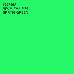 #25F96A - Spring Green Color Image