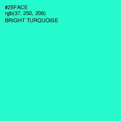 #25FACE - Bright Turquoise Color Image