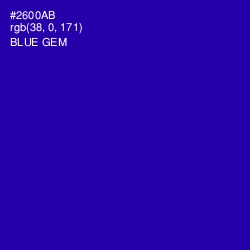 #2600AB - Blue Gem Color Image