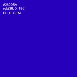 #2600BA - Blue Gem Color Image