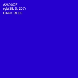 #2600CF - Dark Blue Color Image