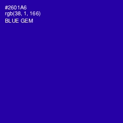 #2601A6 - Blue Gem Color Image