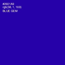 #2601A9 - Blue Gem Color Image