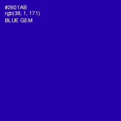 #2601AB - Blue Gem Color Image